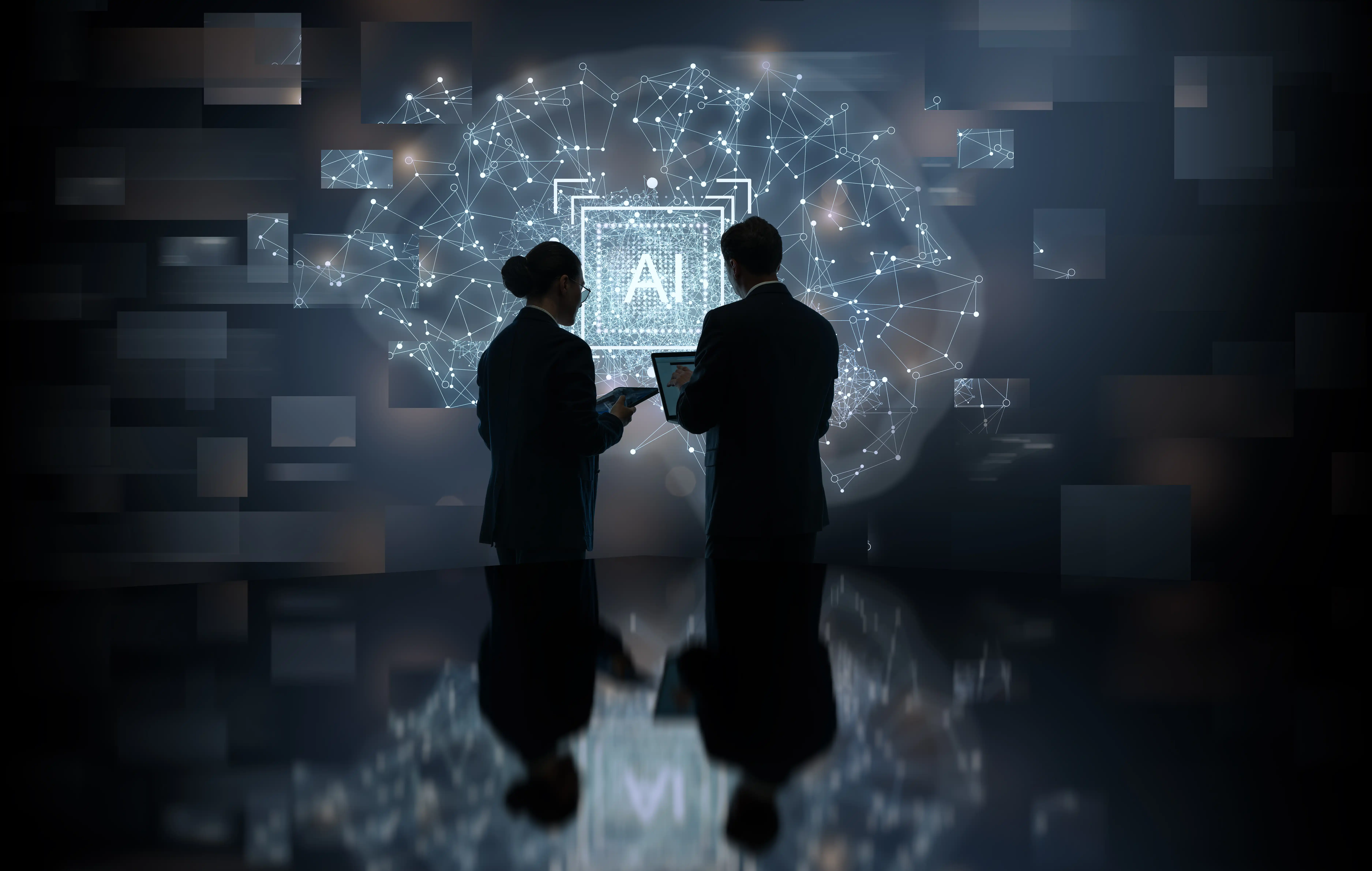 Dynamics Monk AI backbone connecting enterprise systems, business data, and teams to enable scalable artificial intelligence across organizations.